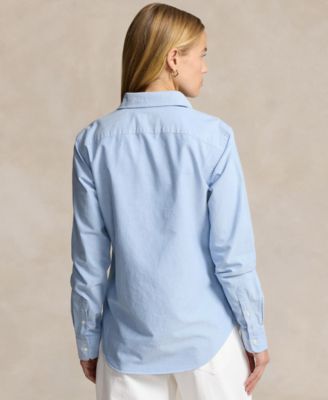 Women's Slim-Fit Striped Oxford Shirt