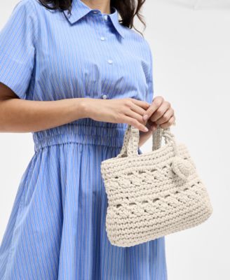 Crochet Medium Tote Bag, Exclusively at Macy's