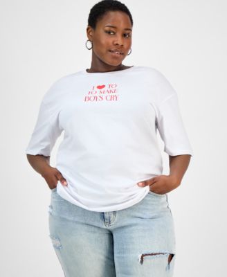 Trendy Plus Size Cherry Graphic T-Shirt