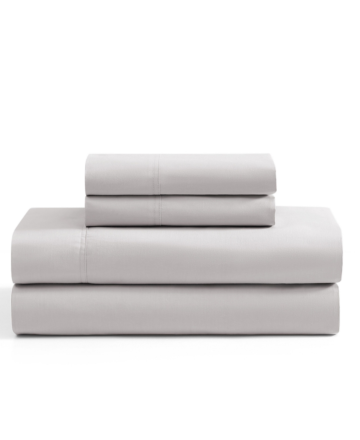 Tommy Hilfiger Solid 200-thread Count Cotton Percale 4-pc. Sheet Set, King In Rocky Gray
