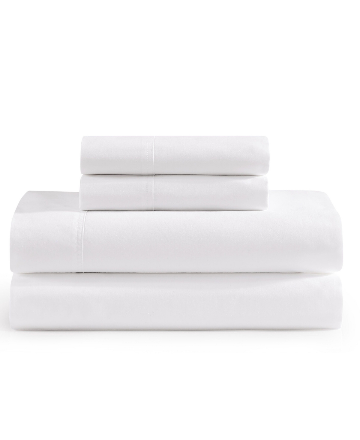 Tommy Hilfiger Solid 200-thread Count Cotton Percale 4-pc. Sheet Set, King In White