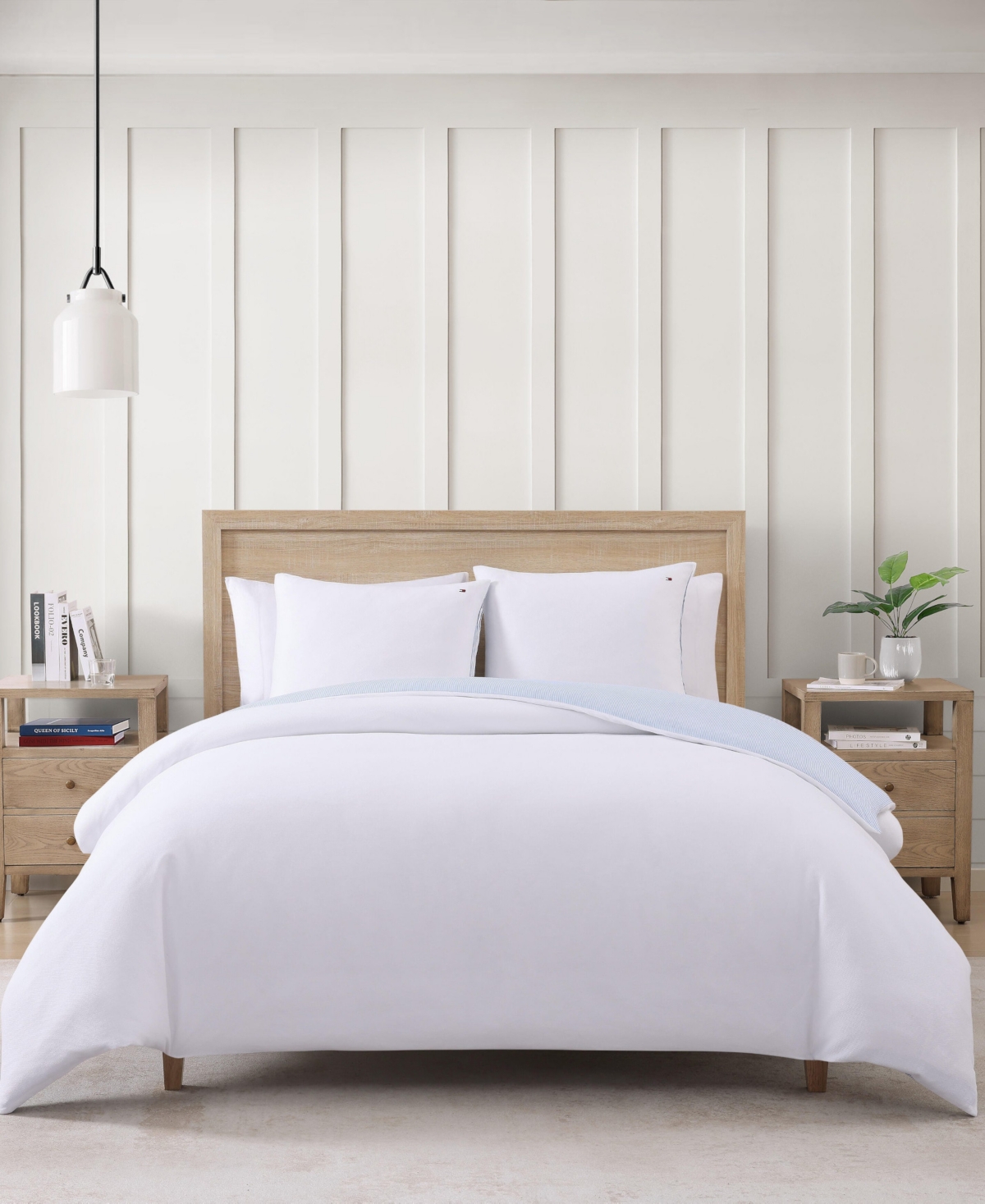 Tommy Hilfiger Micro Pique 3-pc. Duvet Cover Set, Full/queen In White