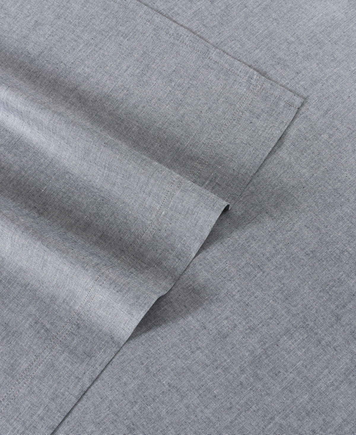 Tommy Hilfiger Solid 144-thread Count Cotton Chambray Washed 4-pc. Sheet Set, Queen In Navy