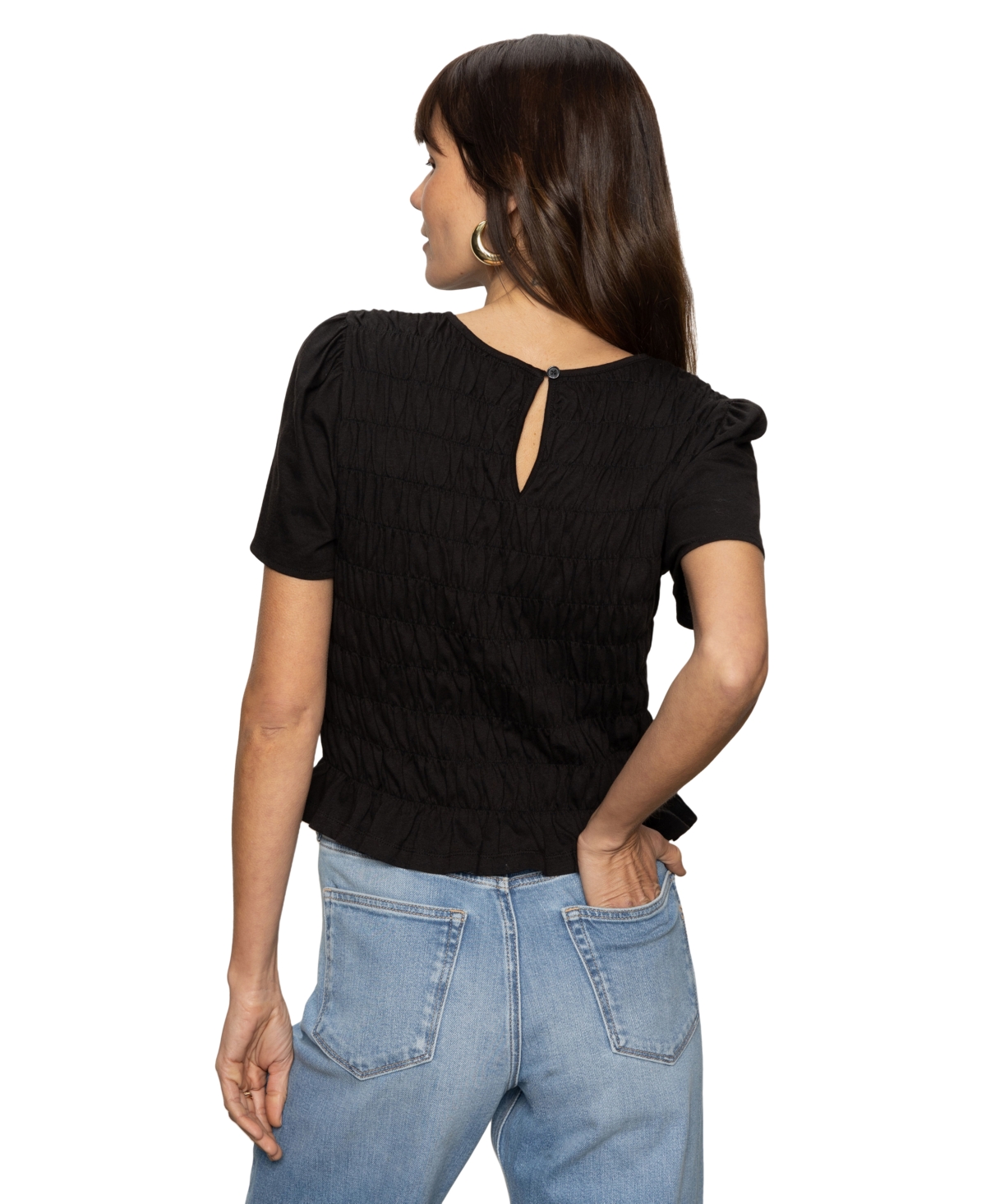 Sanctuary Women's Cotton Better Together Smocked Top