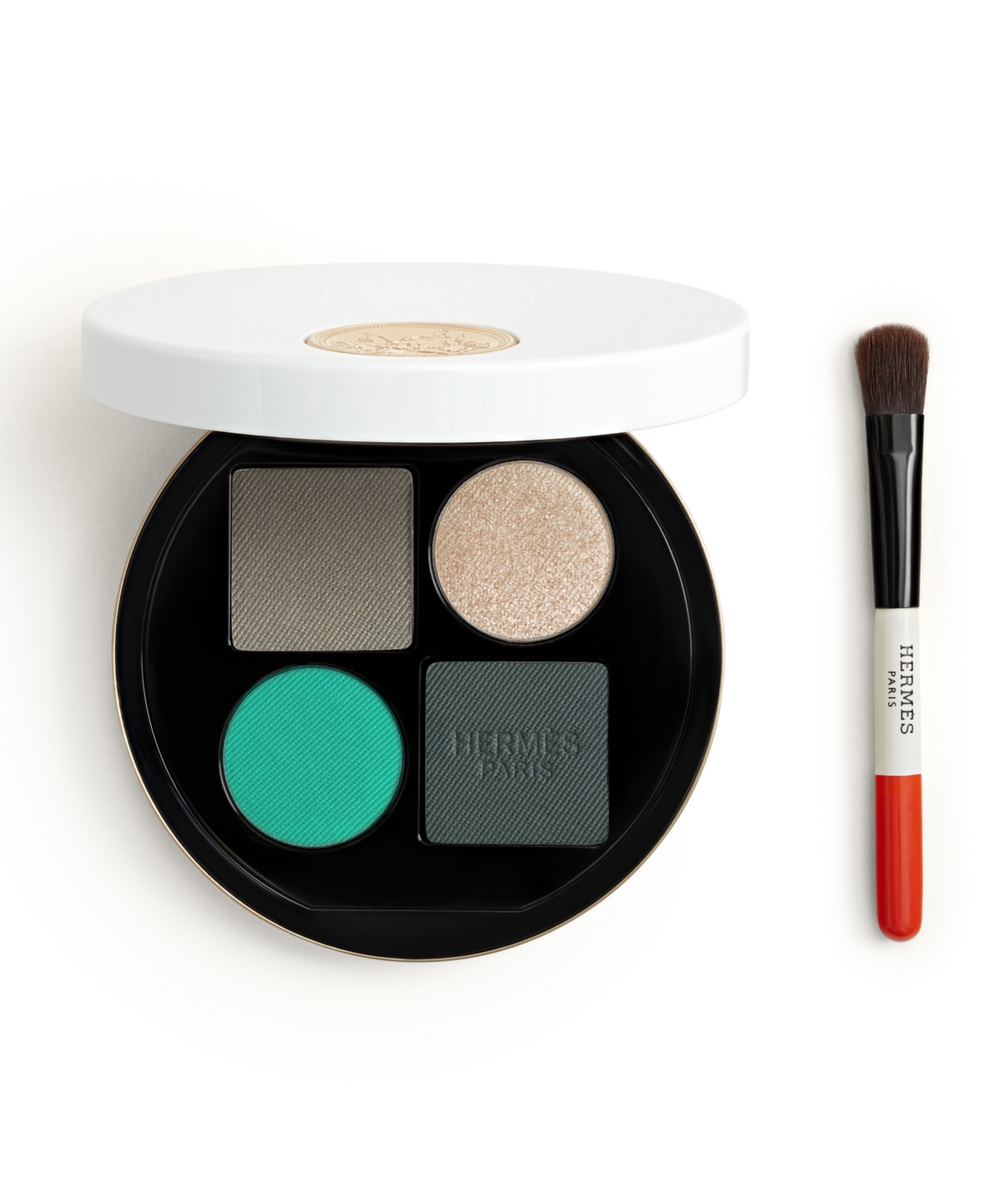 Hermes Ombres D' Powder Quartet For Eyes In 02 Ombres Végétales