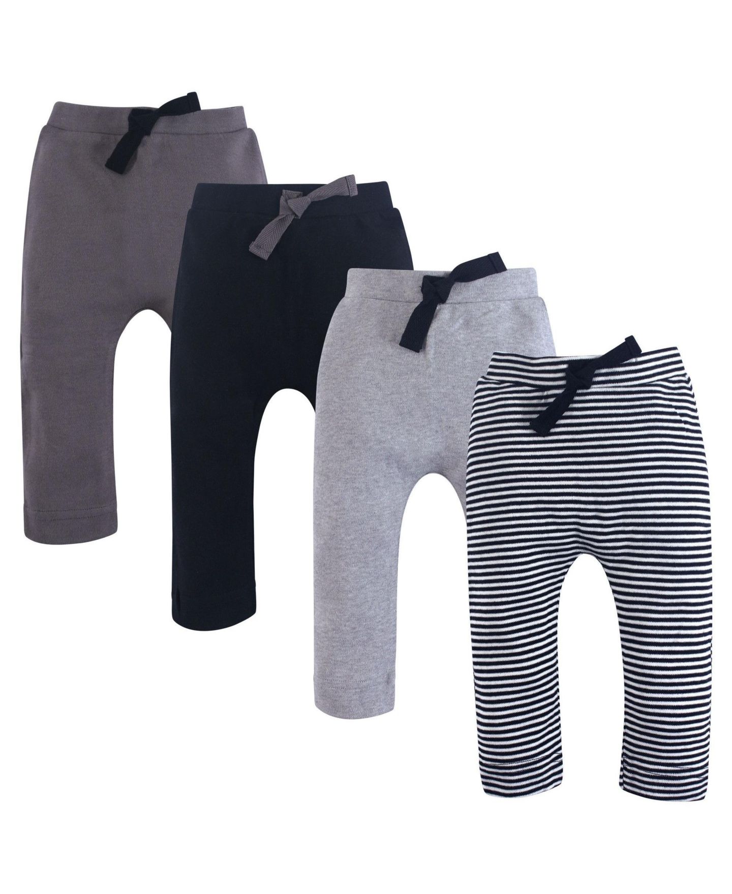 Брюки Touched by Nature Natural Cotton Pants Collection для мальчиков-малышей, цвет: Чёрный серый — фото 1