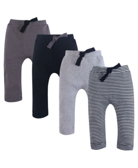 Брюки Touched by Nature Natural Cotton Pants Collection для мальчиков-малышей, цвет: Чёрный серый