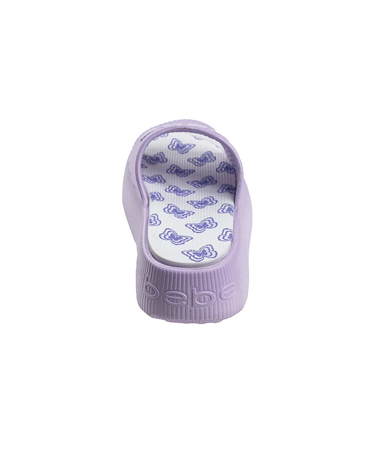 Bebe Little And Big Girls Trendy And Comfortable Summer Platform Slides In Lilac