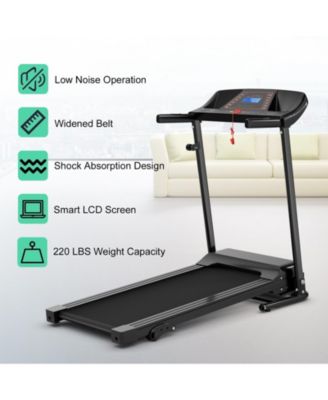 Electric Foldable Treadmill with LCD Display and Heart Rate Sensor