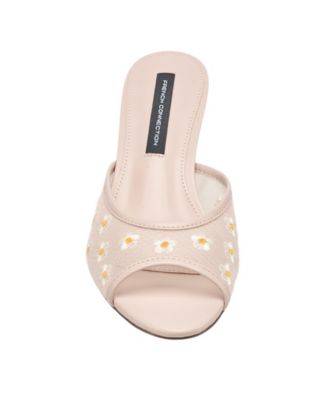 Nancy Mesh Embroidered Kitten Heel