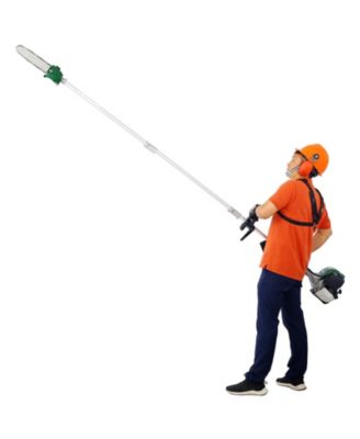 38CC 4 stroke Garden Tool System with Gas Pole Saw, Hedge Trimmer, Grass Trimmer, and Brush Cutter EPA Compliant Trimming Tool