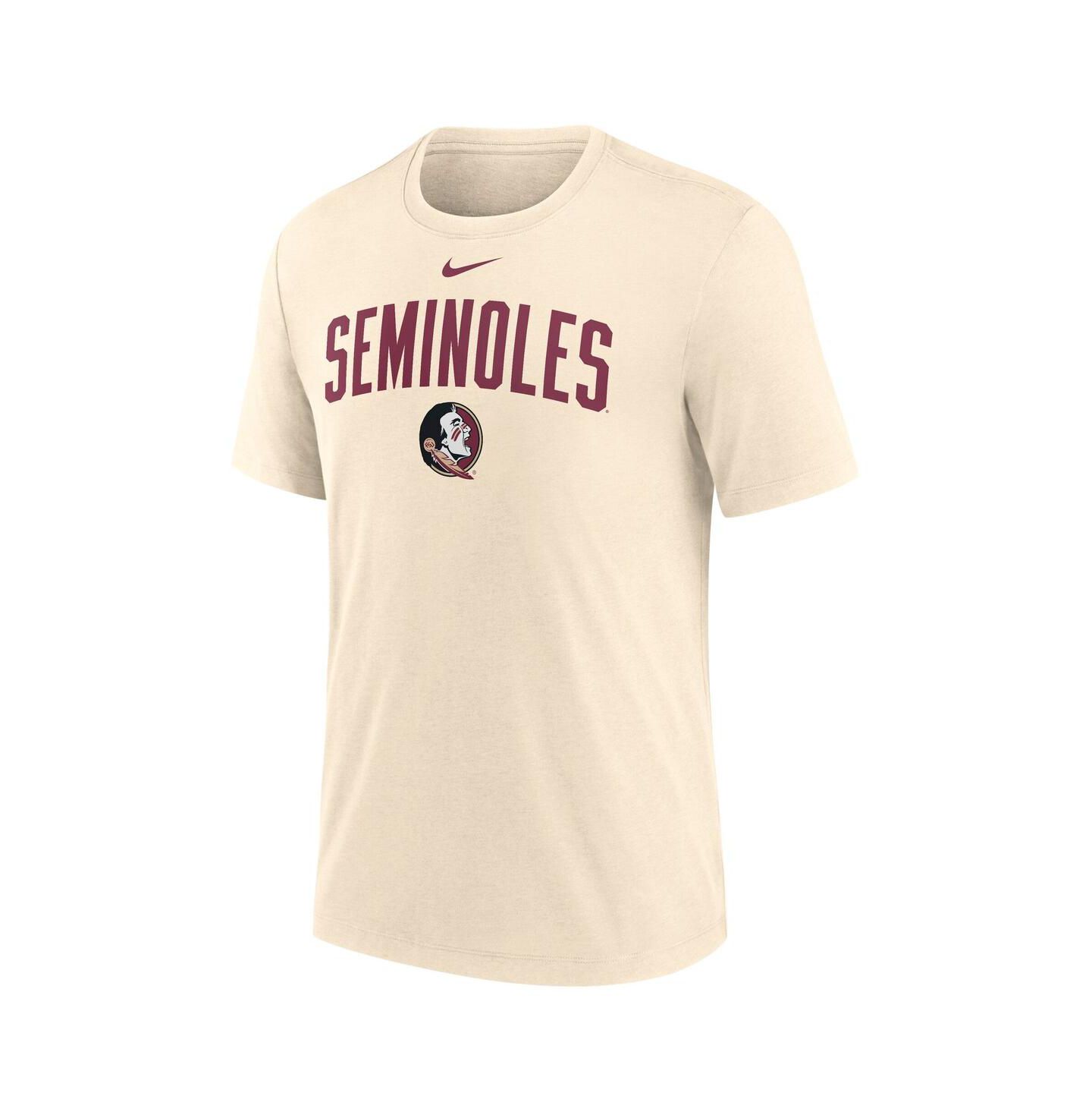 Мужская футболка Nike Cream Florida State Seminoles Natural Arch Logo Tri-Blend — фото 3