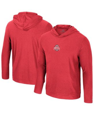 Colosseum - Men's  Scarlet Ohio State Buckeyes Long Sleeve T-shirt Hoodie