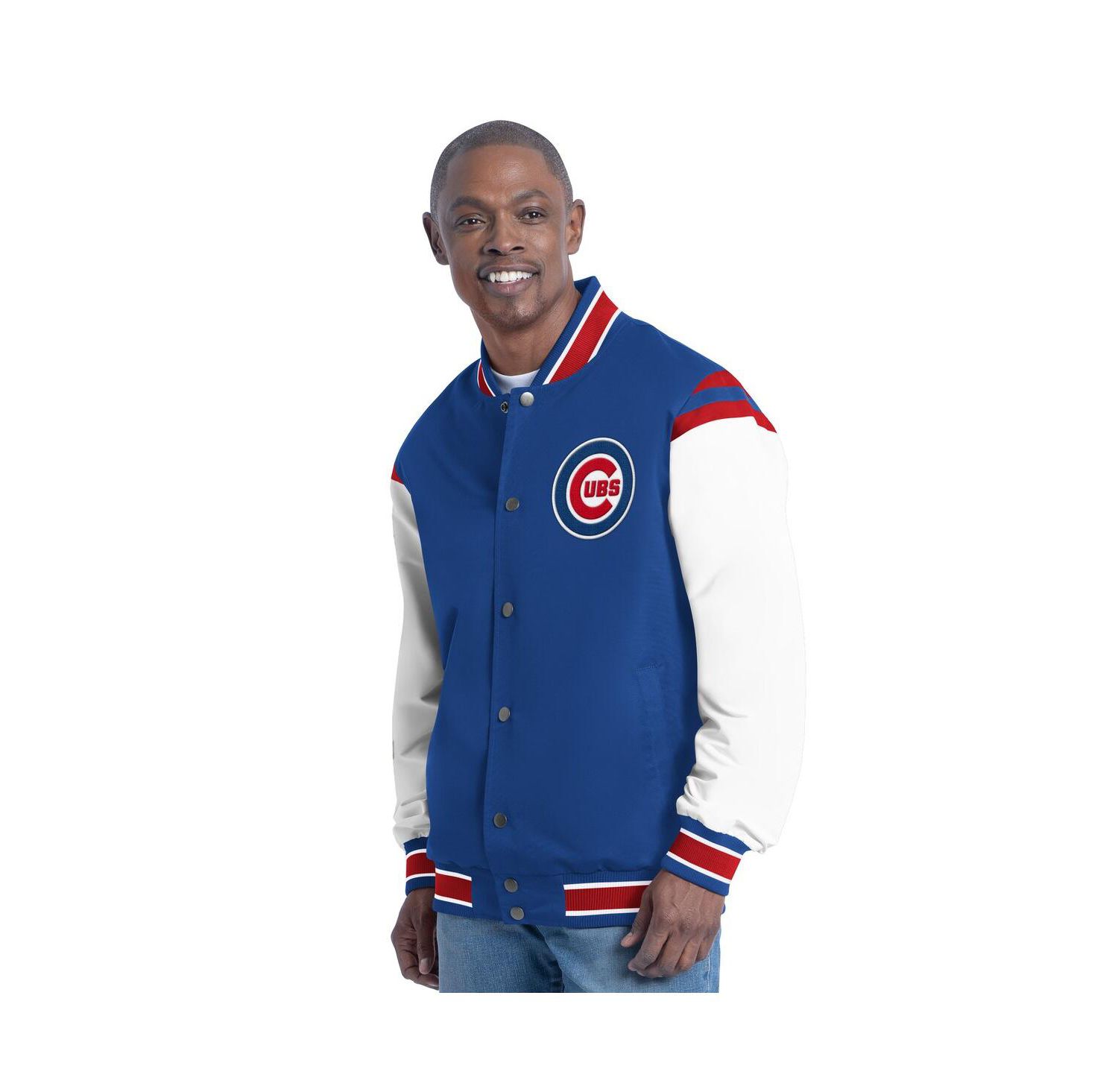 Men's Royal Chicago Cubs Recruit Commemorative Full-Snap Varsity Jacket
