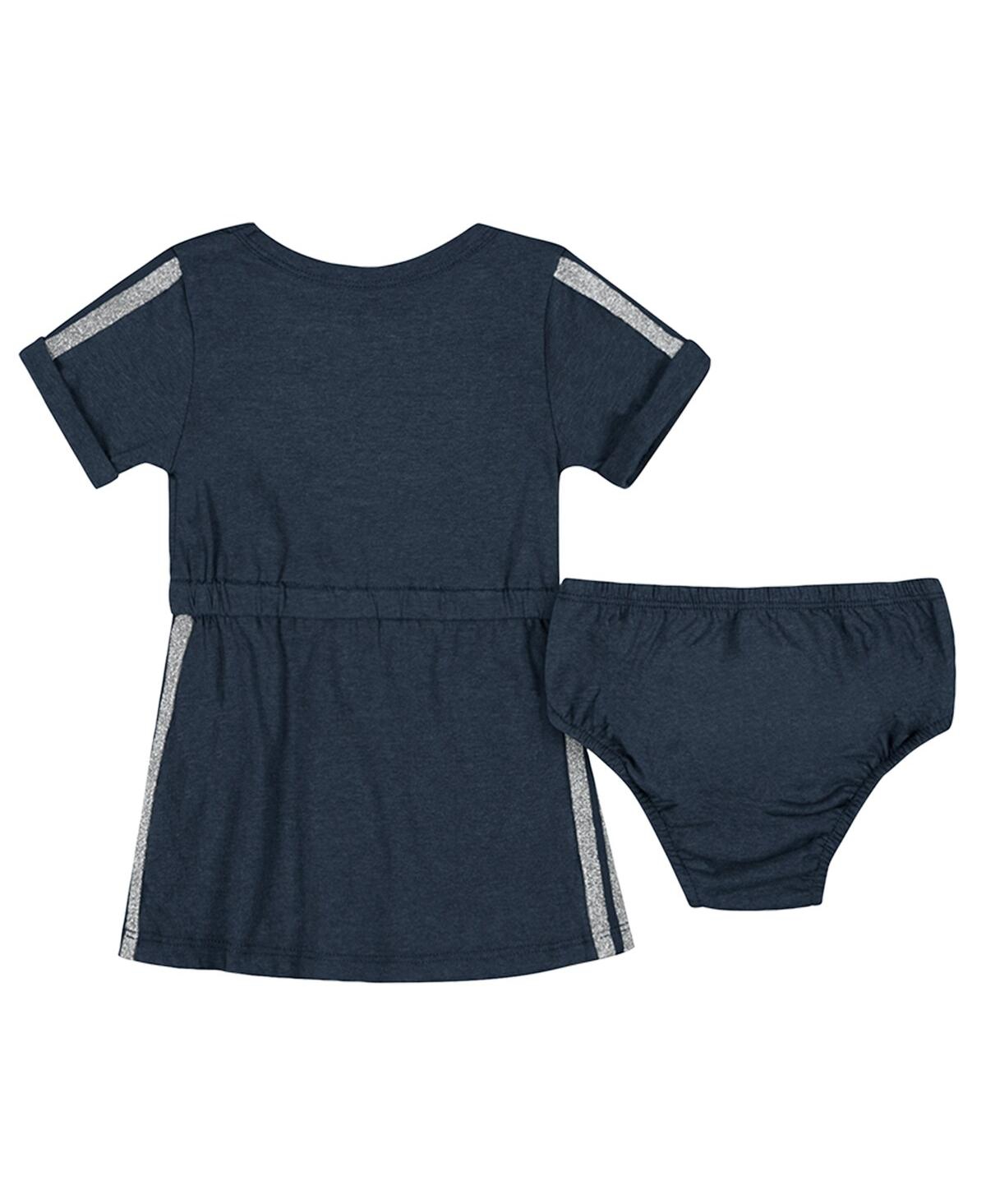 Colosseum Baby Boys And Girls Navy Penn State Nittany Lions Xur Dress And Bloomer Set In Navy