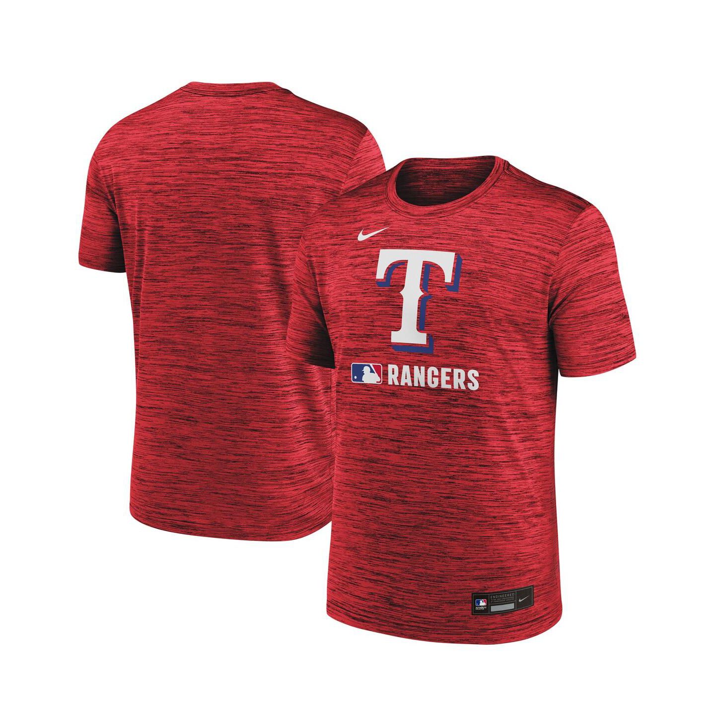 Мужская футболка Nike Red Texas Rangers Authentic Collection Velocity Performance Practice — фото 1