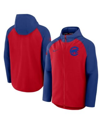 Nike - Men's Red/Royal Chicago Cubs Authentic Collection Raglan Performance Full-Zip Jacket