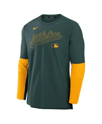 Men's Green/Gold Athletics Authentic Collection Lightweight Player Tri-Blend Performance Pullover Sweatshirt