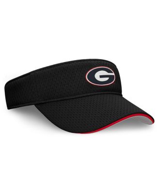 Men's and Women's Black Georgia Bulldogs 2025 Dugout Softball Ace Performance Adjustable Visor Hat