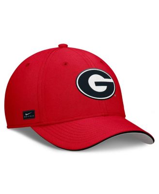 Men's Red Georgia Bulldogs 2025 Dugout Coaches Rise Swoosh Performance Flex Hat