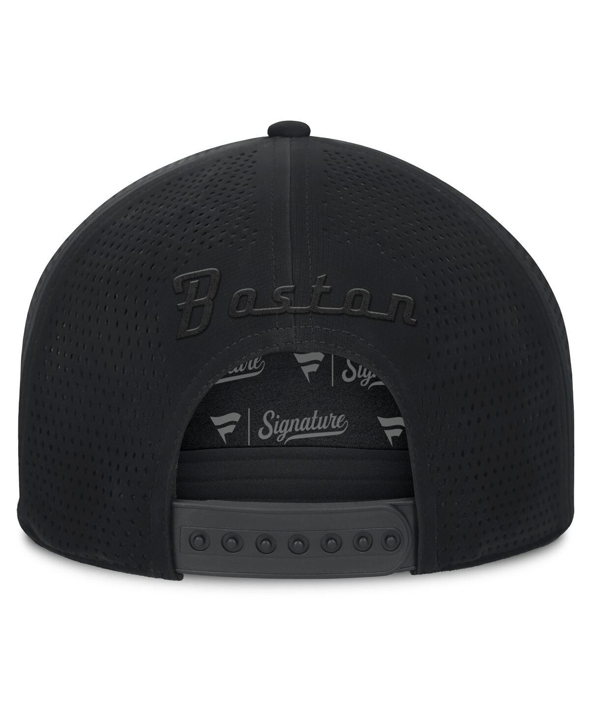 Fanatics Men's Black Boston Bruins Front Office Adjustable Hat In Black