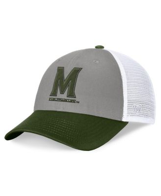 Top of the World - Men's  Gray/Green Maryland Terrapins OHT Military Appreciation Badge Trucker Adjustable Hat