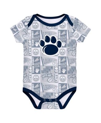 Newborn Navy Penn State Nittany Lions Sunday Comics Bodysuit 3-Pack