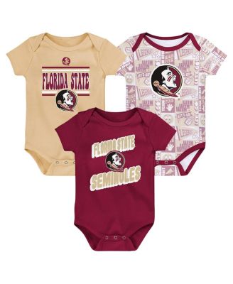 Outerstuff - Newborn Garnet Florida State Seminoles Sunday Comics 3-Pack Bodysuit Set