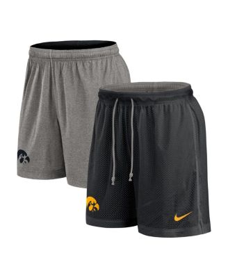 Nike - Men's Black/Heather Gray Iowa Hawkeyes Player Reversible Shorts