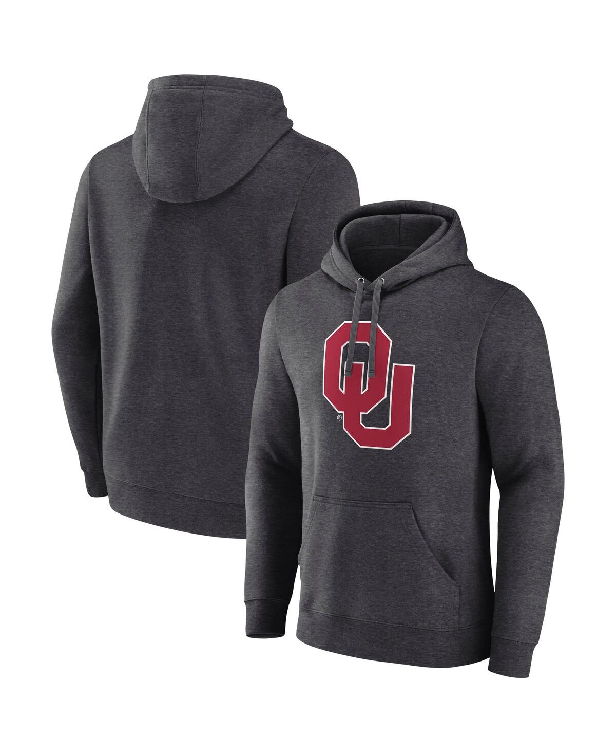 Fanatics Men's Charcoal Oklahoma Sooners Primary Logo Pullover Hoodie In Charcoal