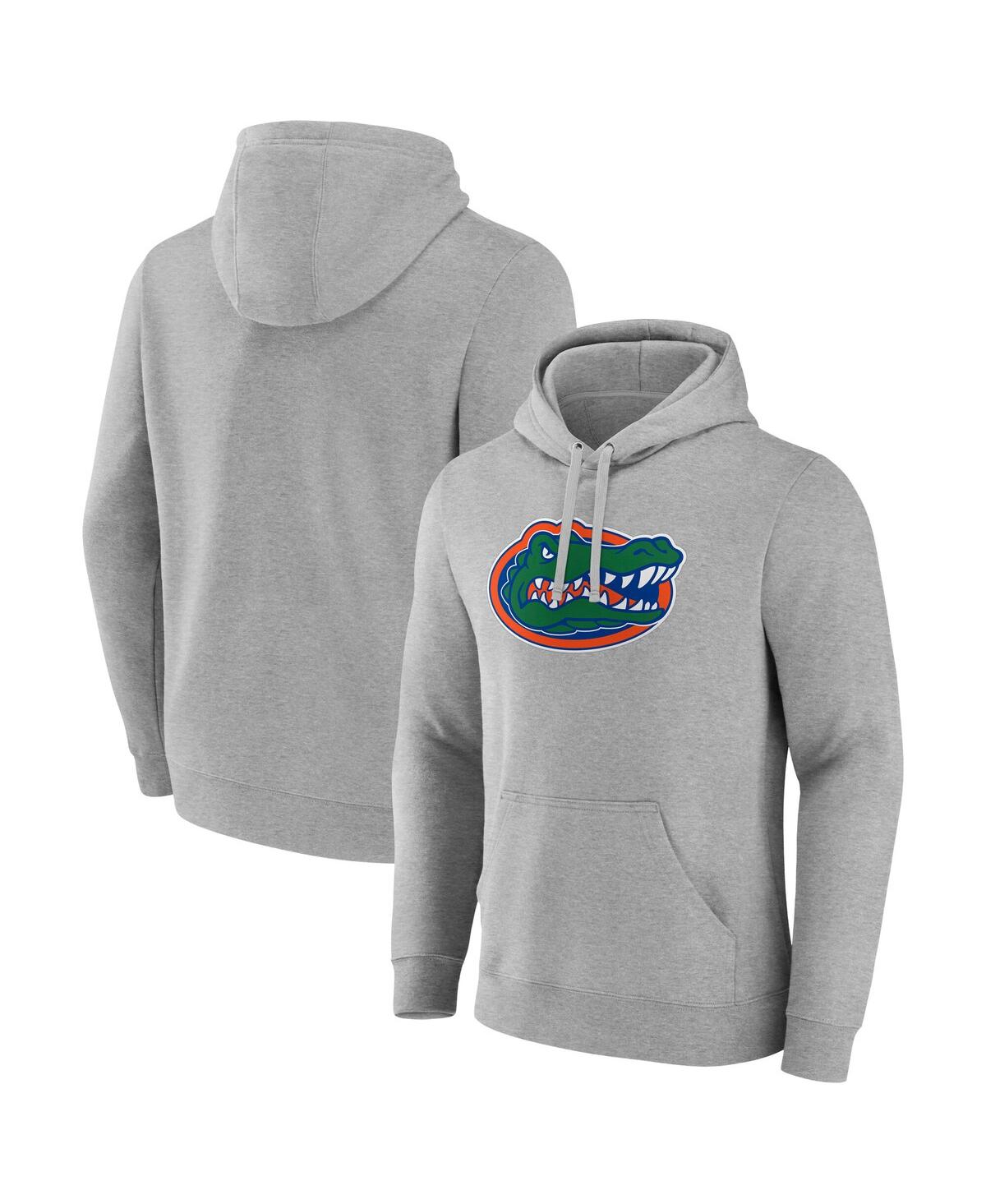 Fanatics Men's Heather Gray Florida Gators Primary Logo Pullover Hoodie In Gray