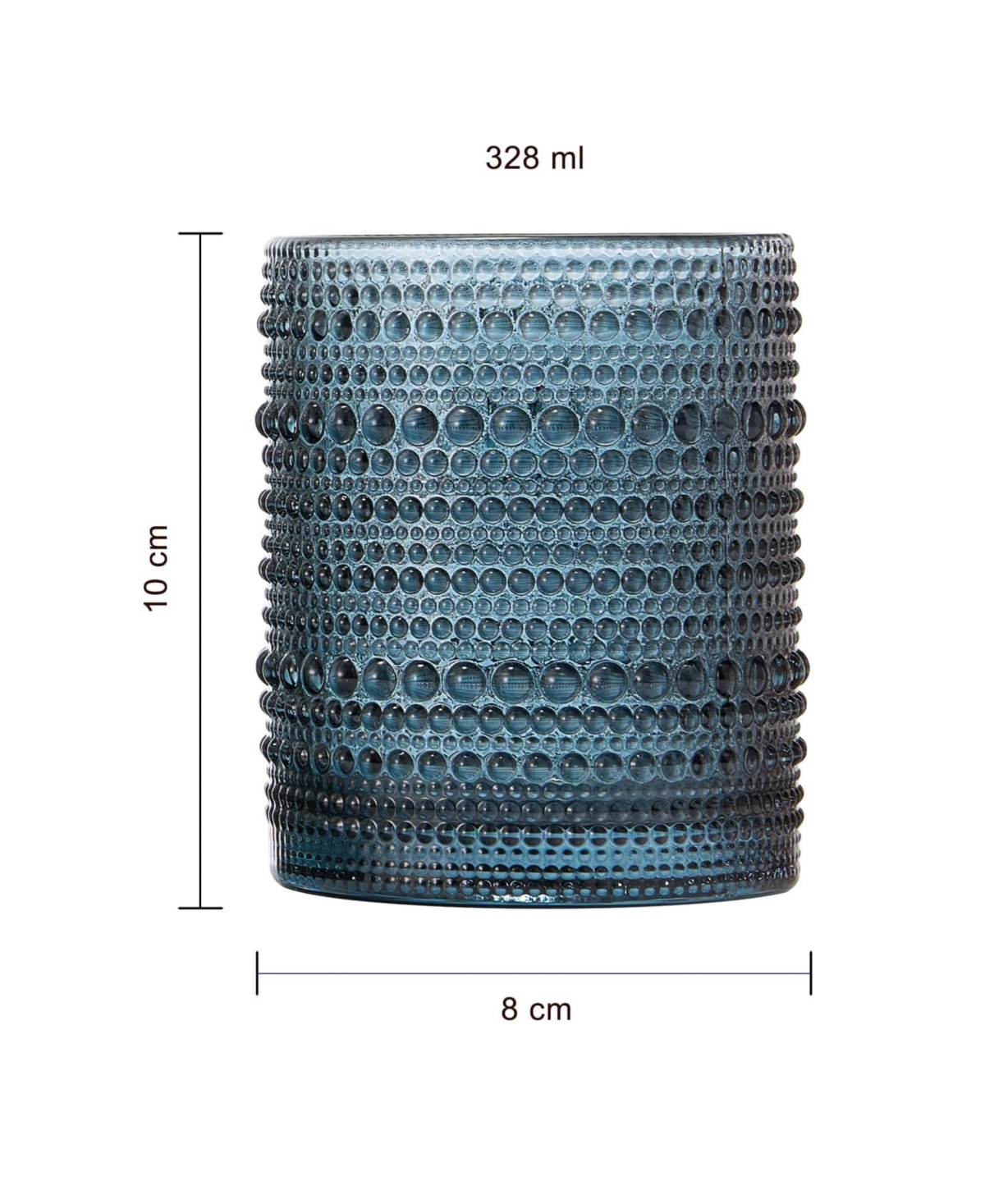 The Wine Savant Khen Hobnail Tumbler, Set Of 6 In Blue
