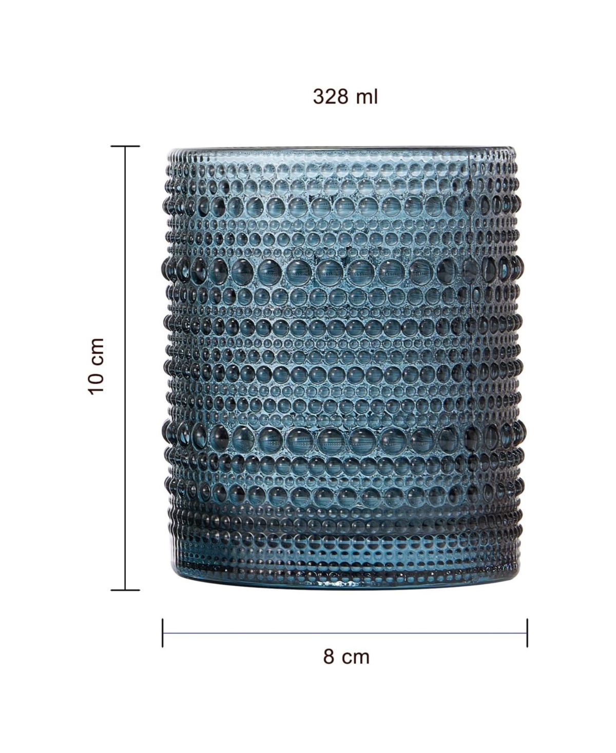 The Wine Savant Khen Hobnail Tumbler, Set Of 6 In Tan