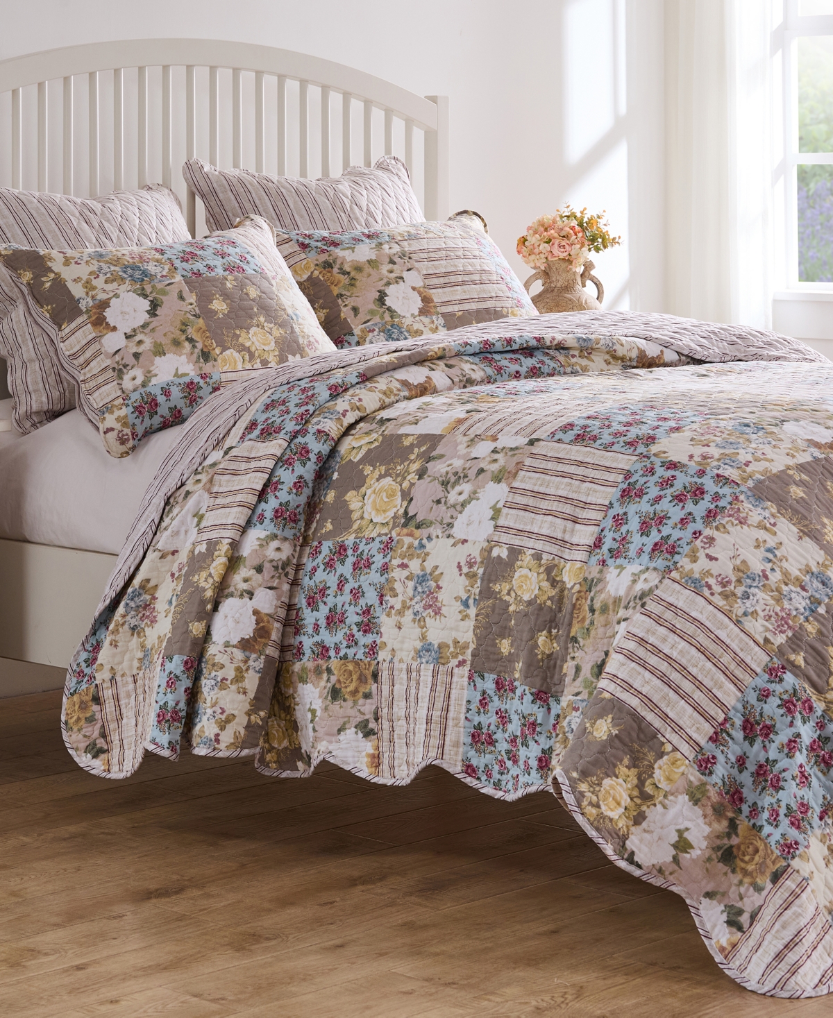 Greenland Home Fashions French Country Traditional 2-pc. Quilt Set, Twin In Multi