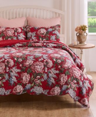 Millie Modern Floral Print 3-Pc. Quilt Set, King