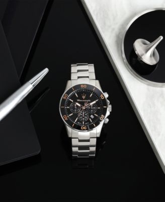 Men's Chronograph Stainless Steel Metal Band Watch, 43mm