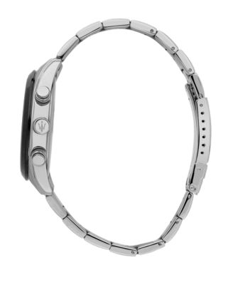 Men's Multifunction Stainless Steel Metal Band Watch, 43mm