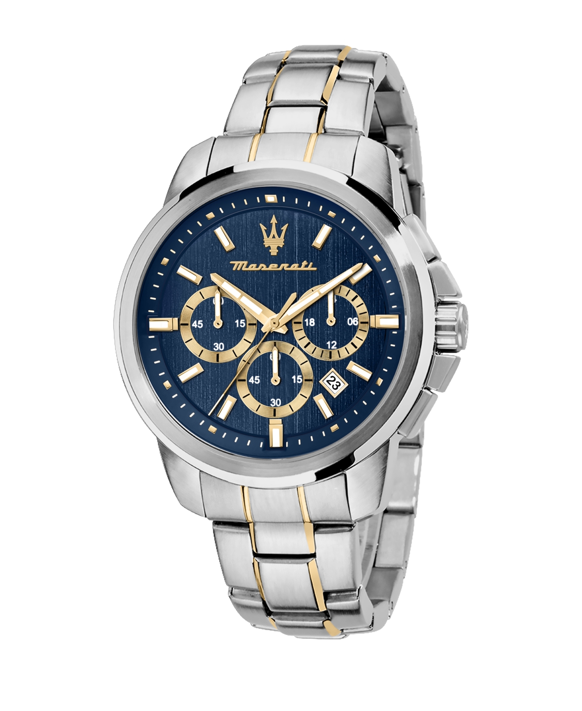 Men's Chronograph Two-Tone Metal Band Watch, 44mm - Two-Tone
