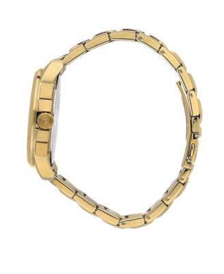 Men's Date Gold Metal Band Watch, 44mm