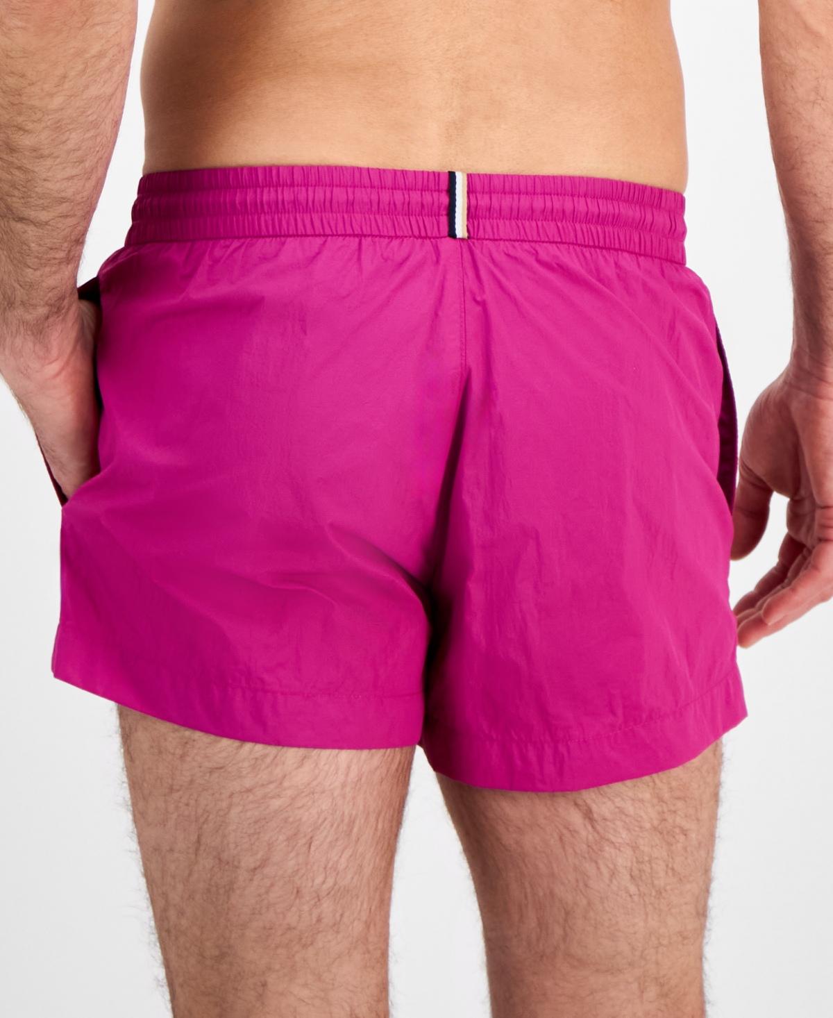 Hugo Boss Boss By  Men's Mooneye Outlined Logo Drawstring 3" Swim Trunks In Medium Pink