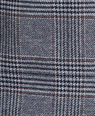 Men's Modern-Fit Gray & Brown Plaid Sport Coat