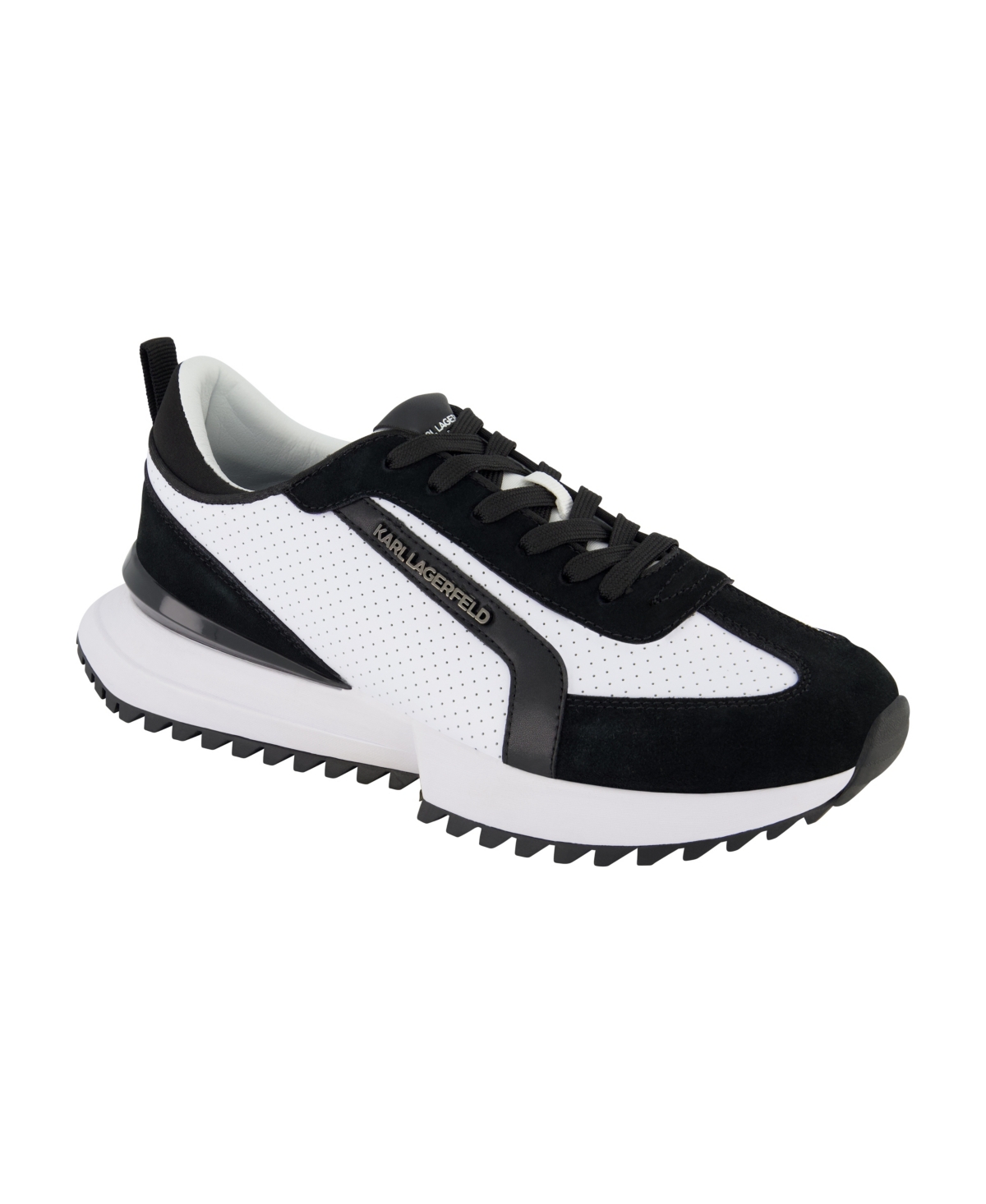 Karl Lagerfeld Paris Perforated Sneaker In Black