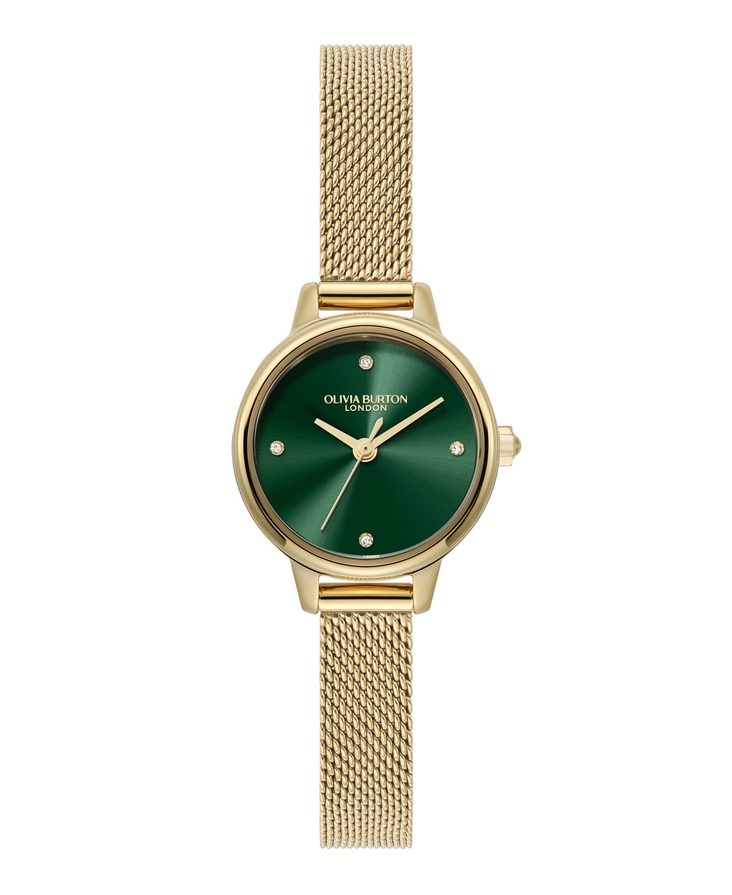 Женские часы Olivia Burton Mini Classic Gold Tone Stainless Steel Mesh Bracelet Watch, 23mm — фото 1