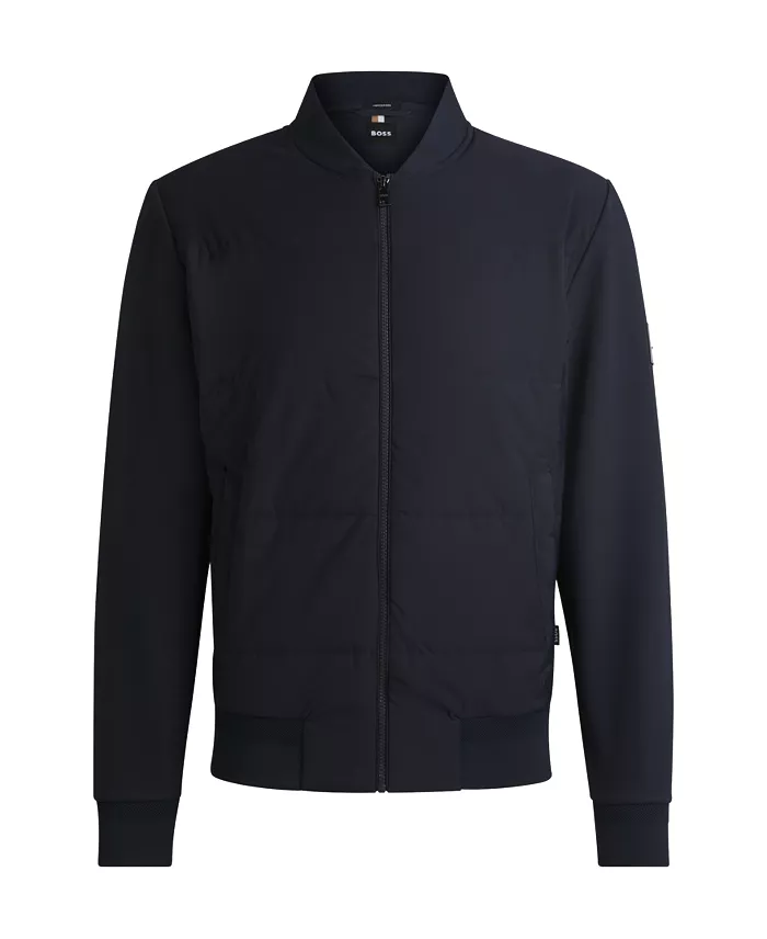 Men's Cotton-Blend Zip-Up Padded Jacket - thumbnail 6