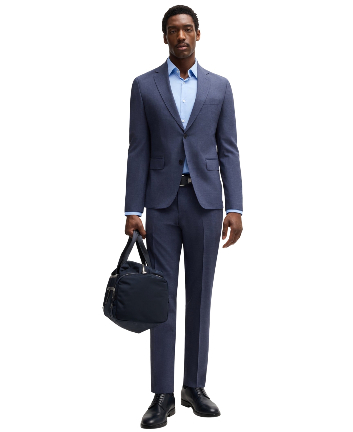 Hugo Boss Boss By  Men's Button-down Regular-fit Dress Shirt In Blue
