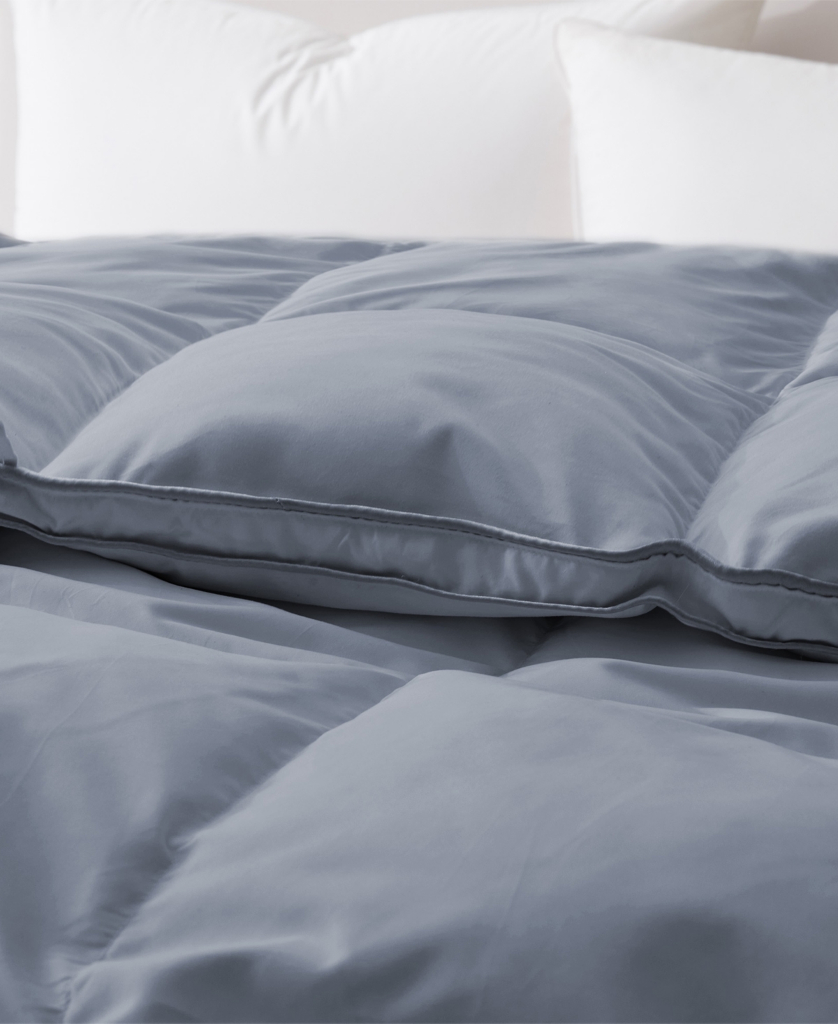 Unikome Heavyweight Goose Down Fiber Comforter, King In Blue