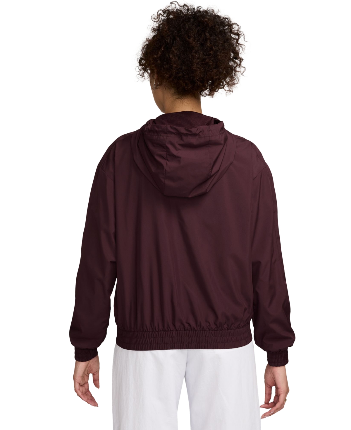 Nike Women's Sportswear Classic Zip-front Hooded Jacket In Burgundy