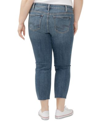Plus Size Elyse Mid Rise Comfort Fit Ankle Straight Jeans