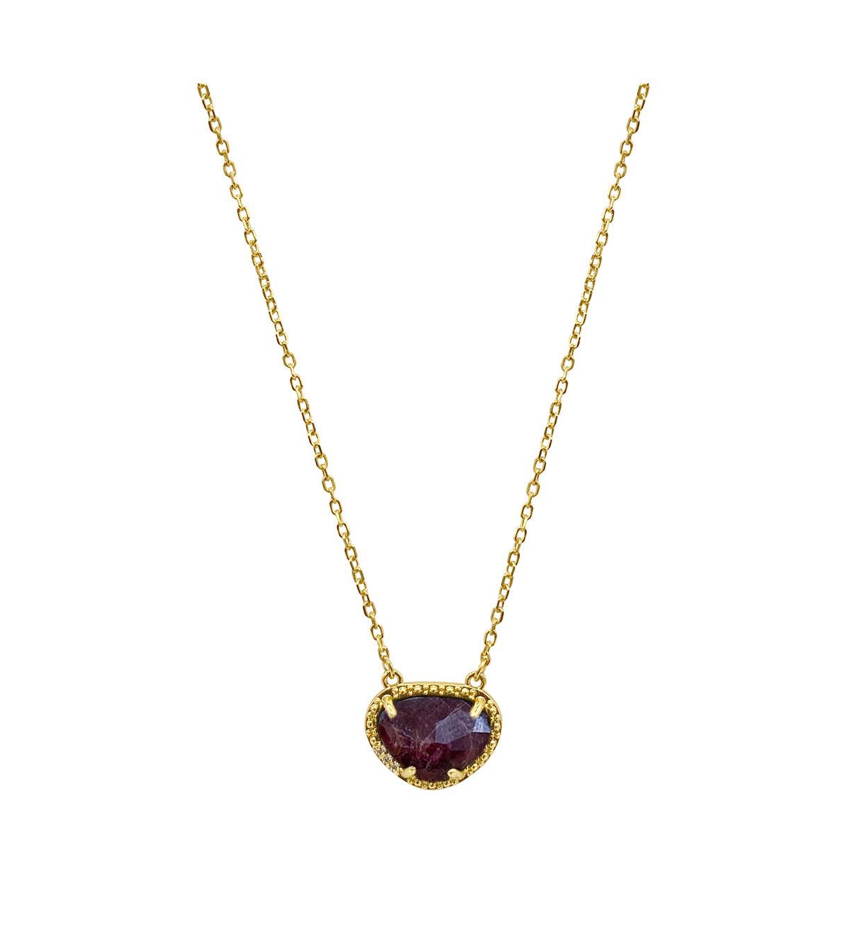 Birthstone Necklace 14k Gold Vermeil - Bright Blue
