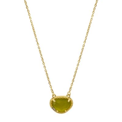 Adornia Fine Birthstone Necklace 14k Gold Vermeil - Green